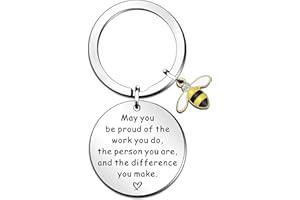 SMARGO Leaving Gifts for Colleagues Thank You Keyring for Women Men Thanksgiving Day Birthday Christmas Gifts May You Be Proud of The Work You Do Keychain Present