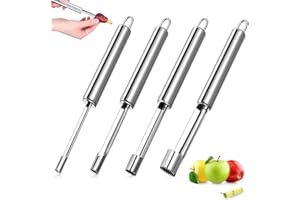 LAJUP 4 Pezzo Levatorsolo per Mele, Togli Torsolo Mela in Acciaio Inossidabile Antiscivolo e Antiruggine Adatto per Mele,Pere e Altri Frutti e Verdure