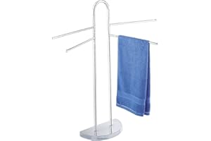 Wenko 16610100 Towel stand Cosenza clothes stand, semicircular stand, Metal Steel, 33 x 93.5 x 48 cm, Chrome
