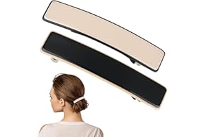 Joynine 2 Grandi Fermagli per Capelli Eleganti da Donna | Fermagli per Capelli Bambina | Accessori per Capelli Donna | Design Rettangolare | Fermagli Automatici in 2 Colori per Capelli Spessi