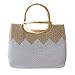 Produktbild Abend Clutch Bag, Amidi Abend Party Tasche Hochzeit Clutch Geldbörse mit abnehmbare Kette, Gold / Silber
