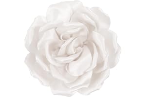 Mecool Rose Hair Clip for Weddings Brooch Corsage Hair Head Clip on Flowers for Hair Jewellery Barrette Hair Decorations for Women Accessories | Hair Clips Girls-White