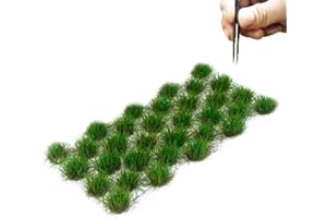 RHQFDM 32 Pflanzen Modellbau Gras Static Grass Tufts Statische Grasbüschel Modellbau Miniatur Deko Modellbau FüR DIY Eisenbahn Zug Landschaft Kunstrasen Miniatur Gras Deko（Das Sommergras）