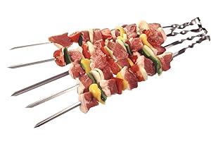 OLYMP rukauf 10 eckige schaschlik spiesse en Acier Inoxydable 40 cm Longueur/1,5 mm d'épaisseur/scham Pura brochettes Viande spiesse