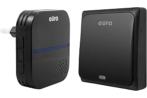 Eura BLUES WDP-84H2 - Timbre inalámbrico sin batería para exteriores, resistente al agua, alcance de 100 m, 58 tonos, 4 niveles de volumen