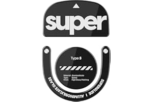 PULSAR GAMING GEARS Superglide Szklane łyżwy pod mysz – super gładkie ślizganie, polerowana okrągła krawędź, super szybkie nóżki do gier z wytrzymałą podeszwą do Logitech G Pro X Superlight2 (typ S, czarne)