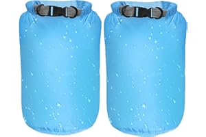 Desoto 2 Pcs Dry Bags Lightweight Dry Sacks Waterproof Dry Compression Sacks Ultimate Dry Sack for Outdoor Hiking Fishing Water Sports(70L Blue)