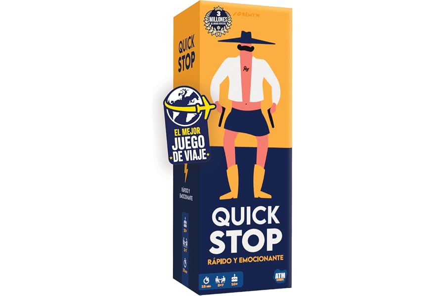 QuickStop - Juegos de Mesa para Familia y Amigos - Dinámico y Divertido - De 2 a 7 Jugadores - Gran Premio del Juguete 2024 -