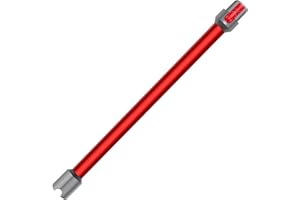 Arcets Tube Extension compatible pour Dyson V7 V8 V10 V11 V15 Tige Rigide Rallonge en Aluminium, Longueur 73 cm, Connecteur à Dégagement Rapide - Rouge