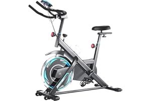 ANCHEER Vélo d'Appartement 150KG Vélos d'Appartement Inertie 15kg Velo Appartement Silencieux Stable Exercice d'Aérobie Cardio-Training Fitness pour Bureau Maison