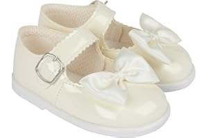 EARLY DAYS Baypods, Toddler Shoes with Hard Sole, Baby Girls First Walking Shoes with Anti-Slip Sole, First Walkers, Made in England