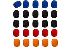 SourceTon Mikrofon-Windschutz, aus Schaumstoff 25 Stück (10 schwarz, 5 orange, 5 blau, 5 rot)