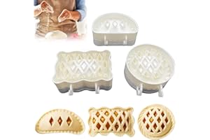 LAOSEP CAOMEI Set da 3 pezzi Mini Stampo per Crostata, Stampi per Crostatine a 3 Forme Stampi per Torta a Mano, Tortiera Crostata per Fare Quiche, Torte, Torta di Mele