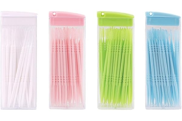 Cure-Dents Brosse Interdentaire En Plastique, Brosse De Nettoyage Dentaire (4 Couleurs, 200 Pièces)