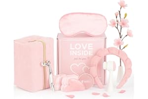 CHROVEN Set Regalo Mujer – Kit Cuidado Facial Completo con Piedra GuaSha, Masajeador Facial, Cepillo Limpieza Facial, Mascarilla, Diadema, Neceser y Esponjas – Inspirado en Skincare Coreano para Rutina Facial