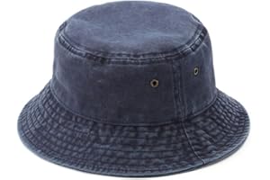 KeepSa Sombrero de Pescador de Mezclilla Color sólido Verano Gorras para el Sol Hombre/Mujer 100% Algodón Plegable Cubo Pescador Sombrero Retro para Verano Playa de Arena Vivac Dar un Paseo