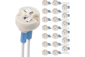 DiCUNO Stiftsockel 20 st, kontakt G4, GU3.5, G6.35, GY6.35, GX5.3, GU5.3, MR16, GZ4 MR11, halogen glödlampa LED lamphållare, keramisk sockel