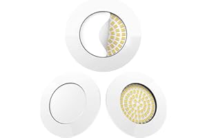 SCANDINAVIAN HOME LYSEA Scandinavian home Juego de 3 focos empotrables LED 230V 4,5W blanco cálido 60mm - 70mm I baño I CRI 90 500lm 3000K 68mm I Branc brillante con vidrio esmerilado