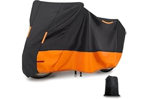 QWYZOR Funda Moto Impermeable, Funda para Moto Exterior Impermeable, 210D Poliéster Funda Cubre Moto con Tiras Reflectantes, Universal para Motocicleta Scooter Vespa Grande Motocross XXL (245x105x125 cm)
