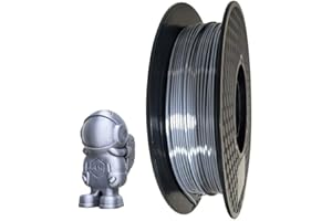 CC3D Shiny Silk Silver PLA Filament 1.75mm 3D Printer Filament 0.5KG Shiny Metallic Metal PLA Silky Shine PLA Material 500g 3D Printing Material