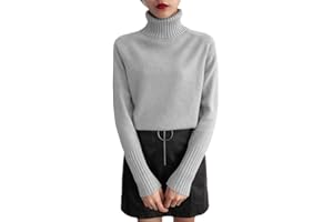 JJZEX Pull en cachemire pour femme à col roulé et manches longues - Idéal pour l’automne et l’hiver