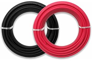 Kofelec Câble Solaire Rouge + Noir Câble PV, Câble Photovoltaïque pour Panneau Solaire, Câble à Double Isolation, Certifié TUV CE (Rouge + Noir, 2.5mm² 10m)