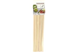 Fackelmann 56597 Lot de 30 pics à brochette en bois, pic à brochette, ustensile de barbecue, pic en bois, Bois, 30 cm