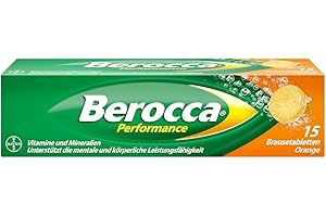 ‎BEROCCA Berocca Performance Multivitamine – 15 Brausetabletten – mit einer einzigartigen Kombination hochdosierter B-Vitamine und Vitamin C, sowie Magnesium und Zink