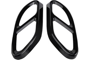 ‎KEENSO Kfz-Auspuff Keenso Paar Auto-Auspuff Endschalldämpfer Tip Pipe Cover Blenden für C-Klasse W205 Coupe GLC B-Klasse W246 E-Klasse W2 2 W2 3 C207 Coupe A-Klasse W 76(Schwarz) Sonstiges Zubehör