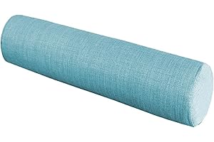 Waigg Kii Rundes Nackenkissen, langes Bettkissen, zylinderförmig, für Sofa, Armlehne, rundes Sofakissen für Nacken- und Lendenwirbelstütze (10 x 100 cm, Blau)