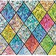 Lifetree Stained Glass Window Film: 3D Rainbow Window Film Privacy Self