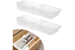 Set med 2 lådorganisatörer, underkläder, dressingsbords lådorganisatör för låda, justerbar från 31,5 till 45 cm, lådinsats fö