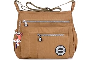 MeCooler Sac bandoulière Imperméable Sac Besace Loisir Sac Porté épaule Léger Femme Sacoche de Cours Sport Sac à Main pour École Voyage