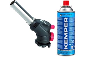 Kemper - Cannello a gas + ricarica di butano propano da 227 g, multifunzione