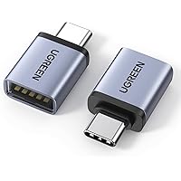 UGREEN Adaptateur USB C vers A 3.2 10Gbps OTG Lot de 2 Compatible avec iPhone 16 Plus Pro Max 15 MacBook Air iMac iPad Galaxy