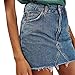 Produktbild Felicove Damen Jeansrock, Hohe Taille beiläufige A-Linie Denim Distressed Bodycon Kurz Jean Rock
