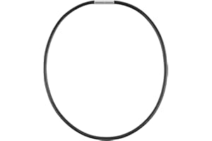 Auroris Echtleder Kette schwarz Dicke 4mm mit Tunnel-Drehverschluss aus Edelstahl Länge wählbar