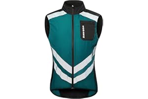 WOSAWE Gilet da ciclismo da uomo leggero impermeabile moto vento cappotto riflettente corsa alpinismo abbigliamento sportivo