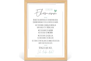 FJLLRVEN Definition Poesie Kunstdruck-Poster | Weihnachtsgeschenke Ehemann Geschenk | Wandbilder Wohnzimmer | Weihnachten Geschenke für Ehem?nner Geburtstag | Wanddeko Deko Wohnzimmer | DINA A4 mit Rahmen Holz