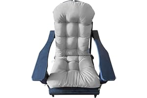 EASTUY Adirondack Garden Chair Cushion, Garden High Back Chair Cushion, Water Resistant Garden Chair Seat Pad Cushion With Adjustable Straps, Durable And Comfortable Outdoor Replacements Cushion 112X48CM