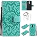 Produktbild für Huawei Mate 10 Lite Hülle,Geprägte Muster Handy hülle / Tasche / Cover / Case für das Huawei Mate 10 Lite PU Leder Flip Cover Leder Hülle Kunstleder Folio Schutzhülle Wallet Tasche Etui Standfunktion Kredit Kartenfächer+Schlüsselanhänger (T) (3)