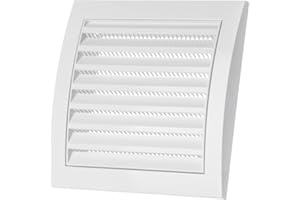 LIRAST 150 x 150 mm biała kratka wentylacyjna z ochroną przed owadami - tworzywo sztuczne kratka zamykająca bez kołnierza