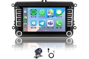 ACAVICA Android 15 Autoradio 7 Zoll für VW Skoda Seat, 4+64GB Apple Carplay Android Auto Display, 2 Din Radio mit Bildschirm für Golf 5 6 Polo 6R Passat B6 B7 Touran Tiguan, Bluetooth DSP GPS Navi