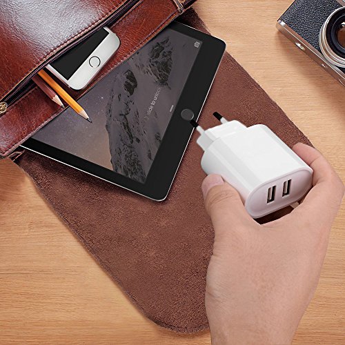 Top-Longer USB Ladegerät 5V 6A 2 Ports mit Smart Technologi Smart Phones und PC Tabletten (Weiß) - 4