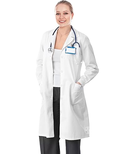 BP 1746 684 21 38n doktersjas voor vrouwen, lange mouwen met stretchinzetstukken, 200,00 g/m² stofmix met stretch, wit, 38n