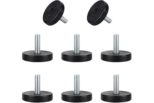 sourcing map 8 st. Möbelfötter M8 x 25 x 40 mm utjämningsfötter, justerbara nivåer, golvskydd, dyna de