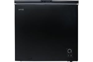 HYE Black 205L Chest Freezer, Large Freestanding Design, Quiet 42dB Operation, Spacious Storage for Home and Big Families, Easy-Access Lid – RF01CF205B24