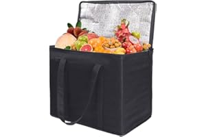 YISNTF Soft Cool Bag, Cooler Bag Box, 30L Thermal Food Delivery Bag, Large Insulated Picnic Lunch Bag, Cool Box, Grocery Shopping Bags, Cooling Bag for Camping BBQ Shopping Fishing Family Outdoor Activities