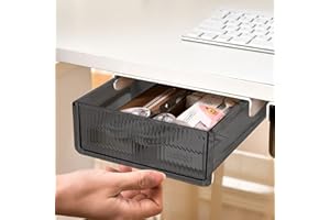 Sylanda Schublade Unter Schreibtisch, Selbstklebende Schublade, Versteckte Selbstklebend Organizer Box Schreibtischschublade Desktop Organizer Schubladenfach für Zuhause Büro Schule (23 x 21 x 6 cm)