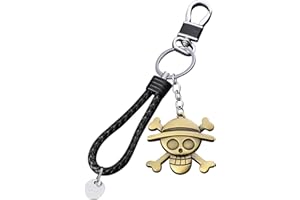 I3C Anime Llavero Cosplay Accesorios,Luffy Straw Hat Esqueleto Piratas Cuerda de Cuero para Unisex